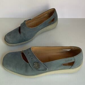 Hotter Comfort Concept Mary Jane Flats Blue Suede Lightweight Women’s Size 9